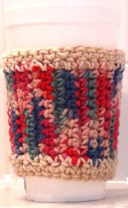 2013-11-30 Cup Cozy - Red Blue Green Beige - Set