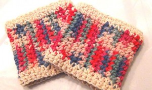 2013-11-30 Cup Cozy - Red Blue Green Beige - Set 2