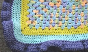 Baby Blanket - Blue Purple Yellow Orange 4