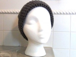 Crocheted Hat - Gray Slouch 4