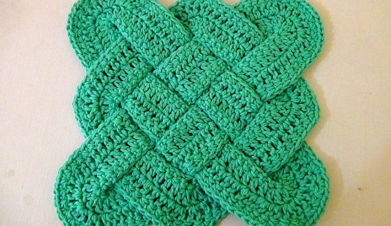Patriotic Crochet Coasters - Celtic Knot Crochet