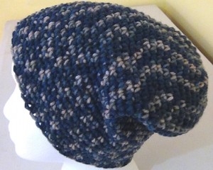 Slouch Hat - Blue Green Beige Variegated Camouflage