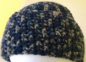 Slouch Hat - Blue Green Beige Variegated Camouflage 4