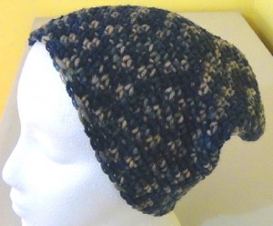 Slouch Hat - Blue Green Beige Variegated Camouflage 5