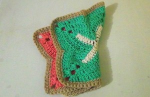 Washcloth Starfish - Set of 2 - Pink - Green 2