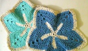 Washcloth Starfish - Set of 2 - Sky Blue Ocean Blue 2