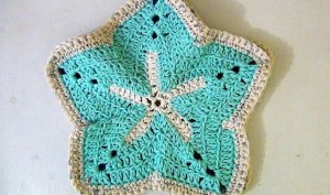 Washcloth Starfish - Set of 2 - Sky Blue Ocean Blue 3