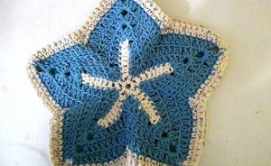 Washcloth Starfish - Set of 2 - Sky Blue Ocean Blue 4