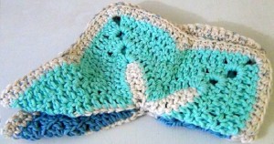 Washcloth Starfish - Set of 2 - Sky Blue Ocean Blue 5