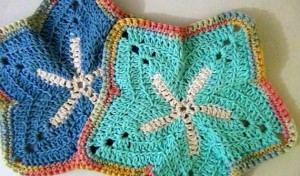 Washcloths Blue Starfish - Set of 2 3