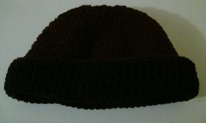 Winter Hat - brown-black Reversible 2