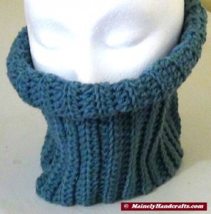 Fitted Cowl Neckwarmer - Blue 2