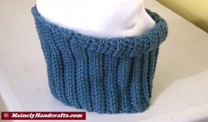 Fitted Cowl Neckwarmer - Blue 4