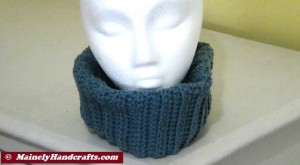 Fitted Cowl Neckwarmer - Blue 5