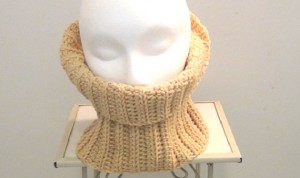 Neckwarmer - Beige Fitted Cowl 2