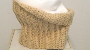 Neckwarmer - Beige Fitted Cowl 3