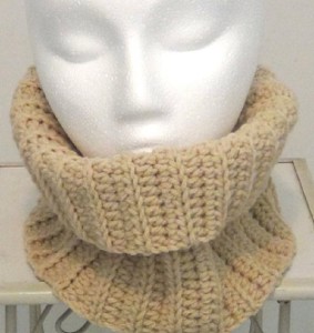 Neckwarmer - Beige Fitted Cowl 4