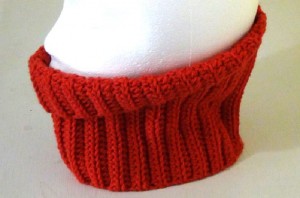 Neckwarmer - Fitted Cowl - Rouge Red 2