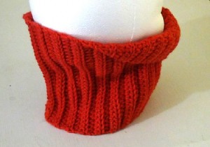 Neckwarmer - Fitted Cowl - Rouge Red 4