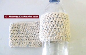 Bottle Cozy - Cup Sleeve - Blue Fleck - Set of 2