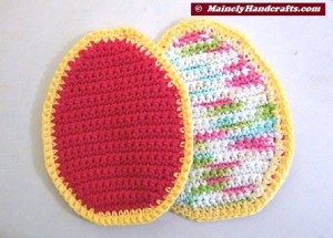 Pot Holders - Easter Potholders = Trivets - Spring Pot Holders = Hot Pads - Pink = Variegated - Crochet Cotton Set of 2 2