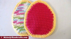Pot Holders - Easter Potholders = Trivets - Spring Pot Holders = Hot Pads - Pink = Variegated - Crochet Cotton Set of 2