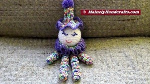 Clown Doll - Easter Clown Doll - Spring Clown Doll - Spiral Clown Doll