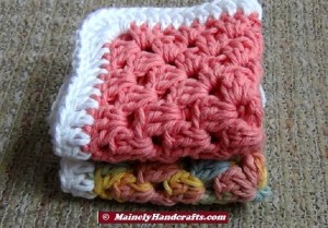 Dishcloths - Washcloths - One Pair - Cotton Crocheted Dishcloths = Washcloths 3