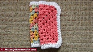 Dishcloths - Washcloths - One Pair - Cotton Crocheted Dishcloths = Washcloths 5