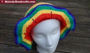 Rainbow Sun Hat, Floppy sun hat, Cotton summer hat, beach sun hat, garden hat 2