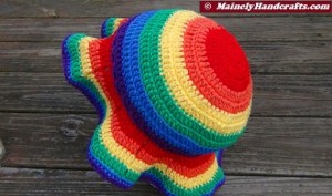 Rainbow Sun Hat, Floppy sun hat, Cotton summer hat, beach sun hat, garden hat 3