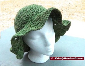 Sun Hat, Green Womens floppy sun hat, summer hat, beach hat, garden hat 3