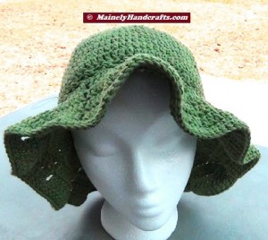 Sun Hat, Green Womens floppy sun hat, summer hat, beach hat, garden hat