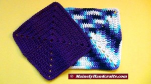 Crochet Dish Cloth - Crochet Wash Cloth - Cotton Face Cloth - Set of 2