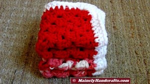 Crochet Washcloth - Crochet Dishcloth - Set of 2 - Red Cotton Dish Cloths - Red Cotton Wash Cloths - Ecofriendly 2