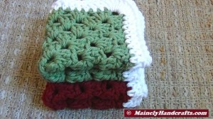 Washcloths - Dishcloths - Set of 2 Cotton Crocheted Washcloths = Dishcloths 2