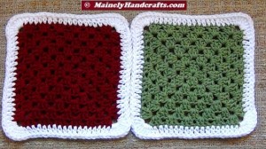 Washcloths - Dishcloths - Set of 2 Cotton Crocheted Washcloths = Dishcloths 5