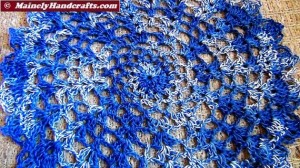 Doilies - Crochet Doilies - Blue Doilies - Table Doily set of 2 5