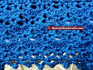 Summer Wrap - Crocheted Wrap - Denim Blue Shawl - Peacock Blue 5