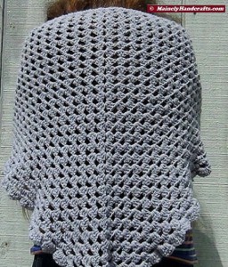 Womens Shawl, Granny Shawl, Fashion Shawl, Triangle Shawl, Crocheted Gray Wrap 2