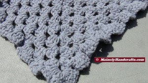 Womens Shawl, Granny Shawl, Fashion Shawl, Triangle Shawl, Crocheted Gray Wrap 5