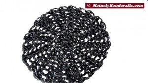 Doily - Black and Silver Doily - Crochet Doily - Halloween Doily - Spider Web Doily 3