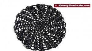 Doily - Black and Silver Doily - Crochet Doily - Halloween Doily - Spider Web Doily