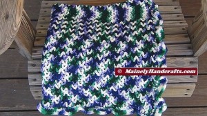 Lap Blanket, Baby Afghan, Stadium Blanket, Car Seat Afghan, V-Stitch Crochet Blanket