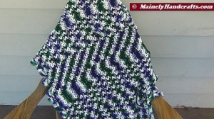 Lap Blanket, Baby Afghan, Stadium Blanket, Car Seat Afghan, V-Stitch Crochet Blanket 5