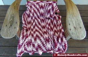 Stadium Blanket, V-Stitch Crochet Blanket, Lap Blanket, Baby Afghan, Car Seat Afghan 2