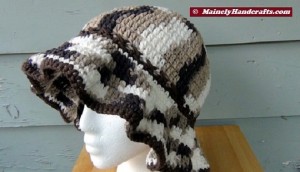 Cotton Hat - Floppy Brim Hat - Crochet Hat - Sun Hat - Garden Hat - Beach Hat - Browns 2