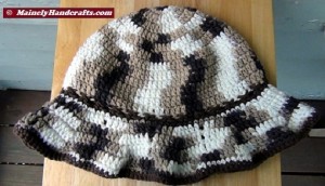Cotton Hat - Floppy Brim Hat - Crochet Hat - Sun Hat - Garden Hat - Beach Hat - Browns 3