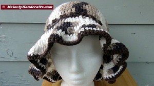 Cotton Hat - Floppy Brim Hat - Crochet Hat - Sun Hat - Garden Hat - Beach Hat - Browns