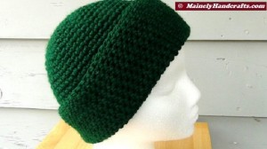 Crocheted Hat - Green Slouchy Hat - Forest Green Fisherman Hat 2